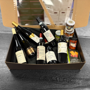 Kurv med italienske TOPvine og anti pasti tilbehør