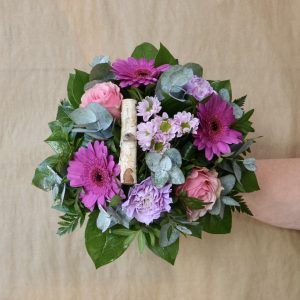 Lav buket i lilla/rosa nuancer