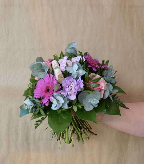 Lav buket i lilla/rosa nuancer