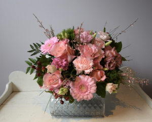 Fineste buket i rosa farver