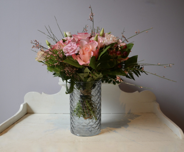 Fineste buket i rosa farver