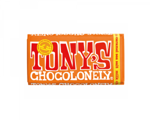 Tony's Chocolonely Mælkechokolade med karamel og havsalt