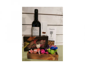 Gavekurv m. vin & chokolade