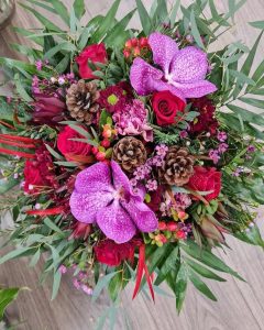 Smuk julebuket Rød/lilla