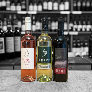 3 fl. østrigske vine – rød/hvid/rosé