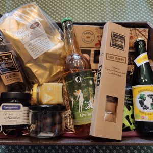 Gavekurv med kaffe, chokolade og lakrids (alkoholfri)