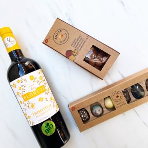 Økologisk vin og chokolade